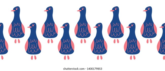 Vector bright pattern with birds
