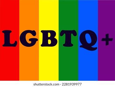 Vektorheller Regenbogen lgbtq Flagge, Flagge in den Farben der lgbtq Gemeinschaft 