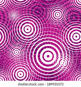 Vector bright round rainbow textile circles on white background.