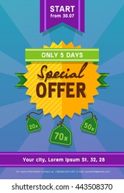 vector bright sale advertisement
