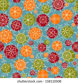 Vector bright seamless christmas and new year  pattern with snowflakes, seamless patten in swatch menu