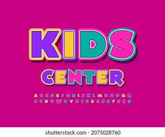 Vector Bright Sign Kids Center Cute Stock Vector (Royalty Free ...