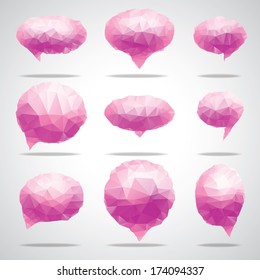 Vector bright speech cloud and blobs