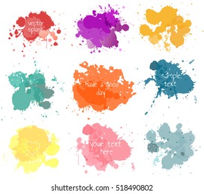 Vector bright splash stains