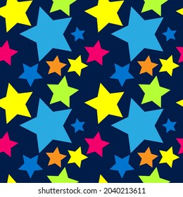 Vector bright stars for children's creativity, textiles, postcards