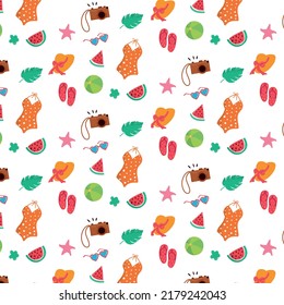 vector bright summer cute pattern seamless