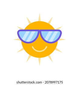 ilustración de una sonrisa de sol brillante vectorial