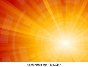 Vector bright sunny background; clip-art