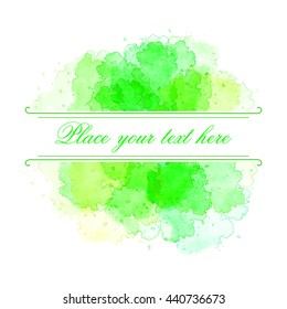 Vector bright watercolor template  
