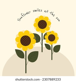 vector bright yellow sunflower design for decorations