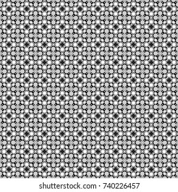Vector Bright Zentangle. Orient seamless pattern. Vintage Abstract Ornament with Tiles and Rhombus in gray, black and white Colors. Colorful Pattern for Wallpaper, Textile, Linen, Curtains.