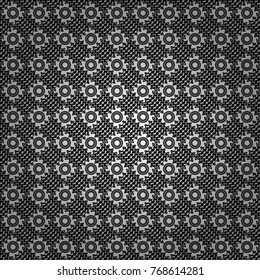 Vector Bright Zentangle. Vintage Abstract Ornament with Tiles and Rhombus in black, white and gray Colors. Colorful Pattern for Wallpaper, Textile, Linen, Curtains. Orient seamless pattern.