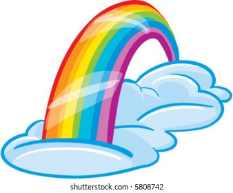 vector brightly colored rainbow art