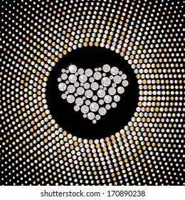 vector brilliant heart