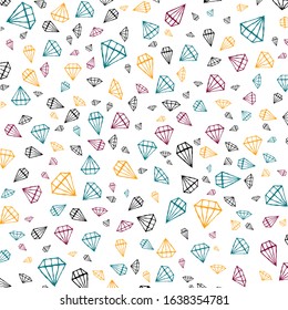 vector brilliant pattern. cartoon diamond vector pattern