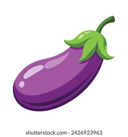 Vector of a Brinjal illustration on white