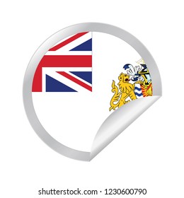 Vector British Antarctic Territory circle folded