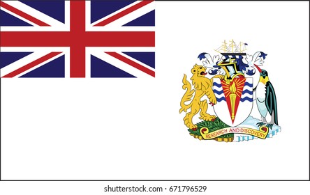 Vector British Antarctic Territory flag