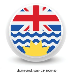 Vector - british columbia Flag Button Icon