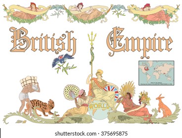 Vector British Empire In Vintage Style