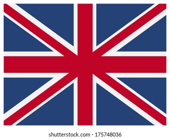 Vector British flag. Size and color of elements can be changed easily.