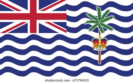 Vector British indian ocean territory flag,
