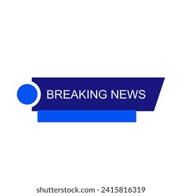 Vector of Broadcast News Lower Thirds Template for Television