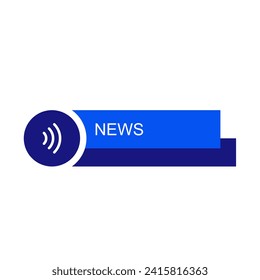 Vector of Broadcast News Lower Thirds Template for Television