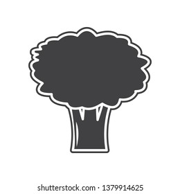 Vector broccoli icon. Element of Fruits and vegatables for mobile concept and web apps icon. Glyph, flat icon for website design and development, app development