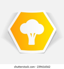 Vector broccoli icon. Food icon. Eps10