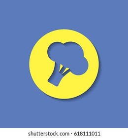 Vector broccoli icon. Food icon. Eps10