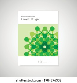 Vector brochure with abstract figures. Modern connect pattern