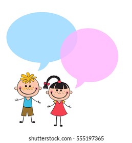 Vector brochure backgrounds with cartoon children. balloon template design. Courtesy lesson for children rights to the banner advertisement for children illustration isolated