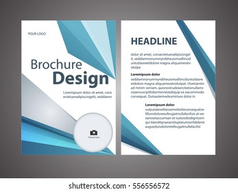 Vector brochure blue, flyer, magazine cover copy