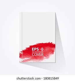 Vector brochure, book, flyer, journal cover watercolor design template.