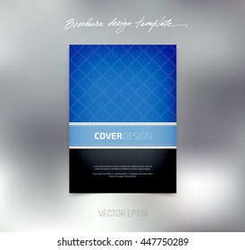 Vector brochure or booklet design template. Business concept. Flyer idea. Stitched detail
