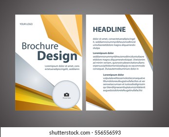 Vector brochure brown, flyer, magazine cover