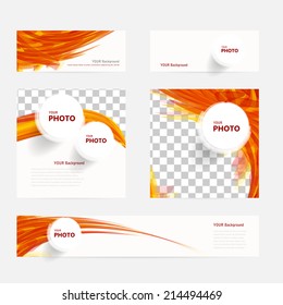 Vector brochure with circles and wave for template leaflet booklet design