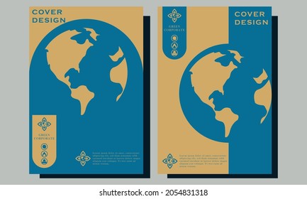 Vector brochure company, flyer, magazine cover booklet poster design template. layout business technology annual report A4 size.