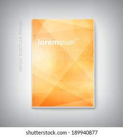 Vector brochure cover design template with modern polygonal background. Clean contemporary design. Can be used for stationery, business cards, web and flyers.