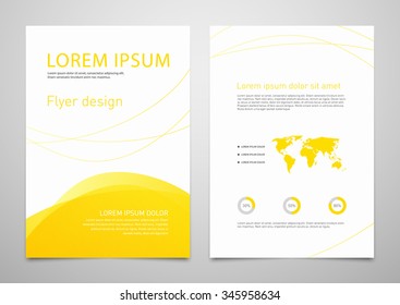 Vector brochure cover design template with circle shapes