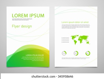 Vector brochure cover design template with circle shapes