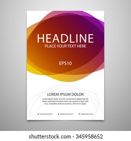 Vector brochure cover design template with circle shapes