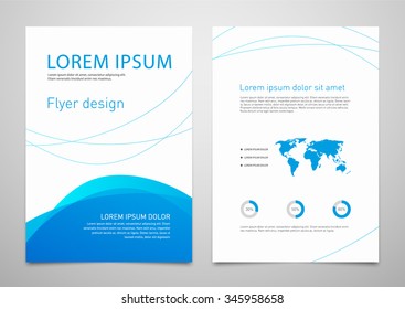 Vector brochure cover design template with circle shapes