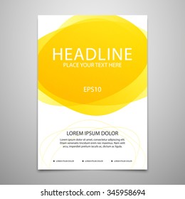 Vector brochure cover design template with circle shapes