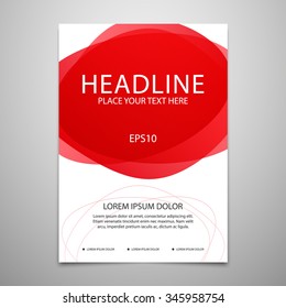 Vector brochure cover design template with circle shapes