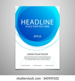 Vector brochure cover design template with circle shapes



