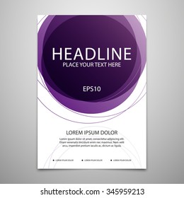 Vector brochure cover design template with circle shapes