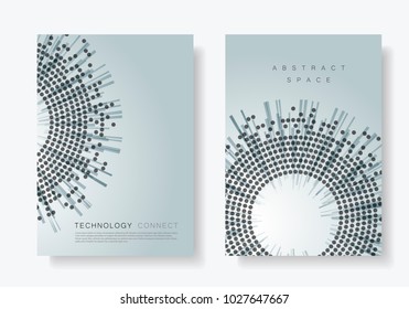 Vector brochure cover design templates with circle