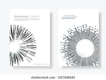 Vector brochure cover design templates with circle